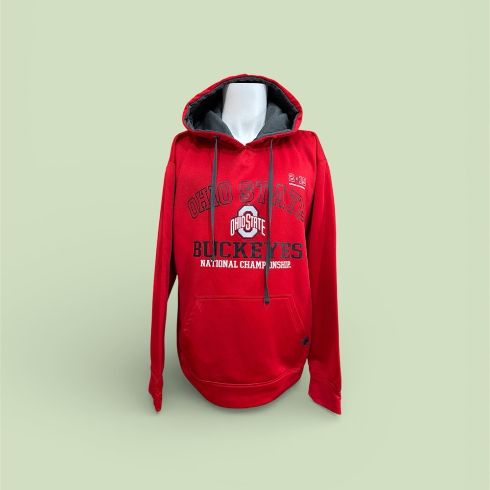 Ohio State Buckeyes National Championship 2015 College Football Red Hoodie Sz XL